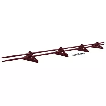 Снегозадержатель трубчатый овальный Grand Line 3 м красный RAL 3005