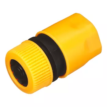 Соединитель 1/2 для поливочного шланга Вихрь пластиковый с аквастопом (73/7/2/16)