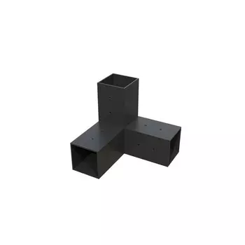 Соединитель для профильной трубы 3-х позиционный 40х40 мм грунт черный