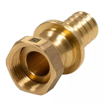 Соединитель прямой Рехау латунный 25 мм х 3/4 ВР(г) с накидной гайкой (11097131001)