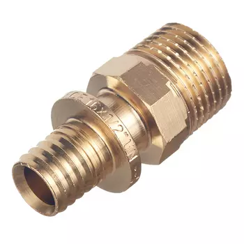 Соединитель прямой Tece 16 мм х R 1/2 НР(ш) с ниппелем латунный (765502)