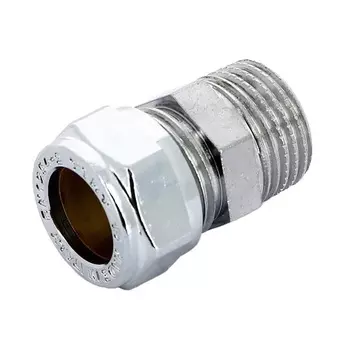 Соединитель прямой Tiemme 10 обж(ц) х 1/2 НР(ш) (1130024)