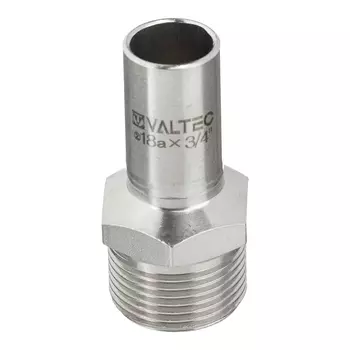 Соединитель Valtec (VTi.906.I.001805) 18 мм х 3/4 НР(ш) нержавеющая сталь