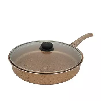 Сотейник Vari Города Италии d28 см алюминий с антипригарным покрытием с крышкой (GIBR73128/11)