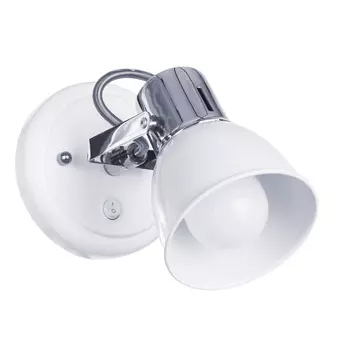 Спот настенный Arte Lamp Jovi E14 40 Вт 2 кв.м белый/серебристый IP20 (A1677AP-1WH)