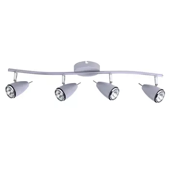 Спот потолочный Arte Lamp Regista GU10 200 Вт 11 кв.м серый IP20 (A1966PL-4GY)