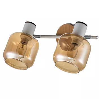 Спот настенный Escada Hugge E14 80 Вт 4 кв.м белый/коричневый IP20 (10177/2A White)