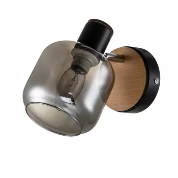 Спот настенный Escada Hugge E14 40 Вт 3 кв.м черный/коричневый IP20 (10177/1A Black)