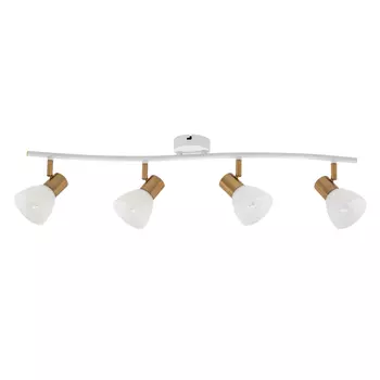 Спот потолочный Arte Lamp E14 160 Вт 8 кв.м белый/золото IP20 (A3117PL-4WH)