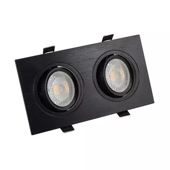 Спот потолочный встраиваемый Denkirs DK3021 GU5.3 20 Вт 6 кв.м черный IP20 (DK3022-BK)