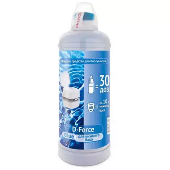 Средство для биотуалетов Ваше хозяйство D-Force Blue 1,8 л для нижнего бака
