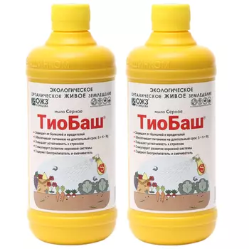 Средство для защиты растений от болезней и вредителей БашИнком мыло серное ТиоБаш 500 мл (2 шт.)