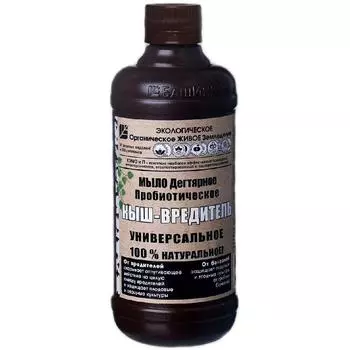 Средство для защиты растений от вредителей БашИнком мыло дегтярное Кыш-вредитель 500 мл