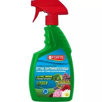 Средство для защиты роз и пионов от тли/ паутинного клеща/ белокрылки Bona Forte спрей 750 мл
