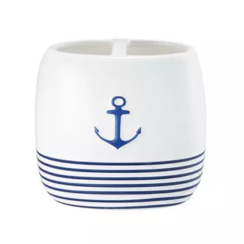 Стакан для ванной Fora Royal Navy настольный двойной керамика белый (FOR-RN042)