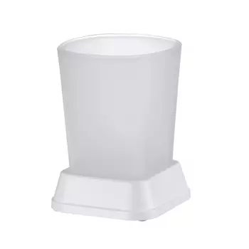 Стакан для ванной WasserKraft Amper настольный стекло белый (K-5428W)