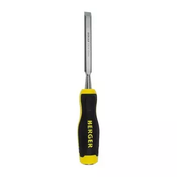 Стамеска по дереву плоская ударная Berger 12 мм двухкомпонентная рукоятка