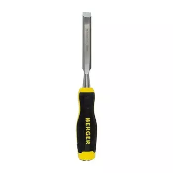 Стамеска по дереву плоская ударная Berger 16 мм двухкомпонентная рукоятка