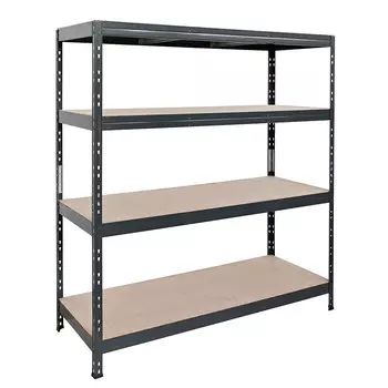 Стеллаж металлический черный AR Shelving 1800x1600x600 мм 4 полки