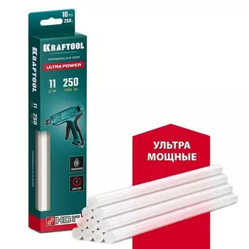 Стержни клеевые Kraftool Ultra Power 11х250 мм прозрачные 250 г (10 шт.)