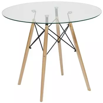 Стол кухонный круглый d0,8 м стеклянный Cindy (13068)