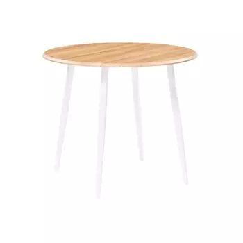 Стол кухонный круглый d0,9 м дуб вотан/белый Абилин (507214)