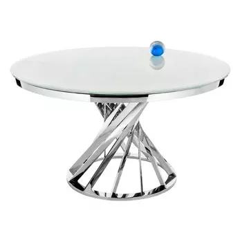 Стол кухонный круглый d1,3 м белый Твист (11395)