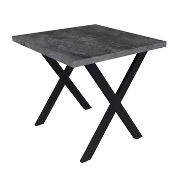 Стол кухонный квадратный 0,8х0,8 м бетон темный 9632 (53962)