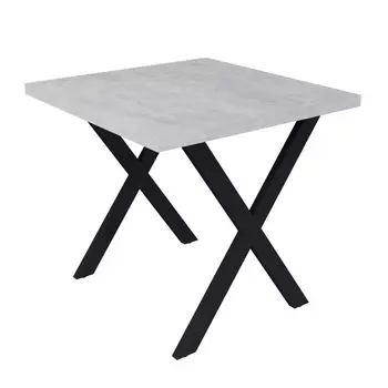 Стол кухонный квадратный 0,8х0,8 м бетон светлый 9631 (53959)