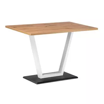 Стол кухонный прямоугольный 1,1х0,7 м дуб вотан/белый Мичиган Лофт (515301)