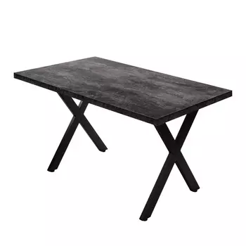 Стол кухонный прямоугольный 1,2х0,6 м бетон темный 9632 (53855)