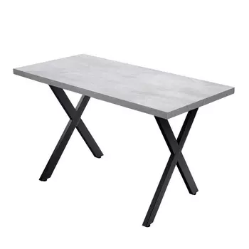 Стол кухонный прямоугольный 1,2х0,6 м бетон светлый 9631 (53850)