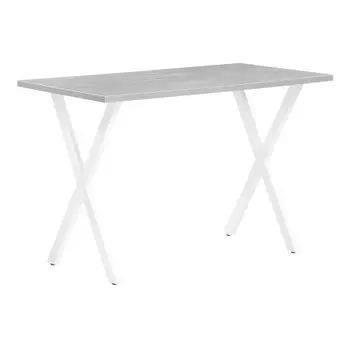 Стол кухонный прямоугольный 1,2х0,6 м бетон/белый Алеста Лофт (506950)