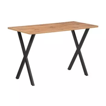 Стол кухонный прямоугольный 1,2х0,6 м дуб вотан/черный Алеста Лофт