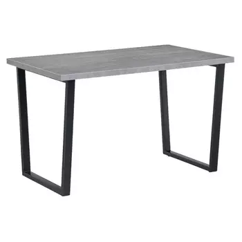 Стол кухонный прямоугольный 1,2х0,75 м черный матовый/бетон Лота Лофт (489666)