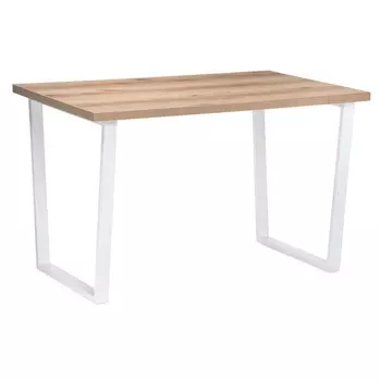 Стол кухонный прямоугольный 1,2х0,75 м дуб делано светлый/матовый белый Лота Лофт (489649)