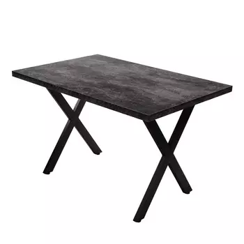Стол кухонный прямоугольный 1,2х0,8 м бетон темный 9632 (53856)