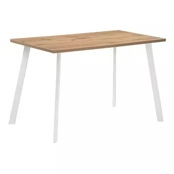 Стол кухонный прямоугольный 1,4х0,8 м дуб вотан/белый Тринити Лофт (489657)