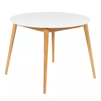 Стол кухонный раздвижной круглый d1 м белый Bosco (13993)