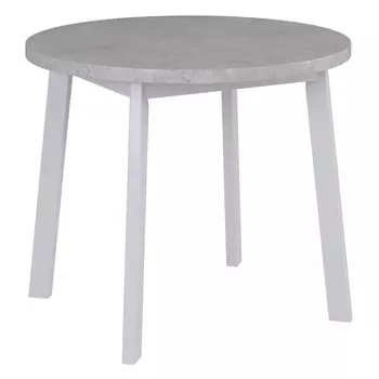 Стол кухонный раздвижной круглый d1 м бетон лайт/белый Next (RF 0016)