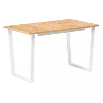 Стол кухонный раздвижной прямоугольный 1,2х0,74 м дуб вотан/белый Лота Лофт (489670)