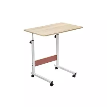 Стол многофункциональный на колесах 60х40 см светлое дерево Ролл