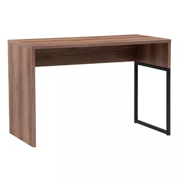 Стол письменный прямоугольный 1,15х0,76 м дуб делано темный/черный матовый Ниа (517344)