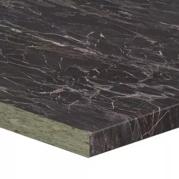 Столешница мрамор марквина черный 3000х600х38 мм ДСП