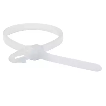 Стяжка кабельная DKC 150х3,6 мм с монтажным основанием под отверстие 4,5 мм полиамидная белая (100 шт.) (252155SR-M)