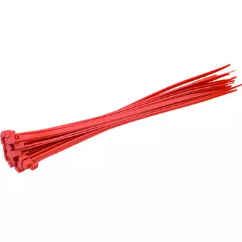 Стяжка кабельная Duwi 300x4,8 мм нейлоновая красная (25 шт.) (30244 5)