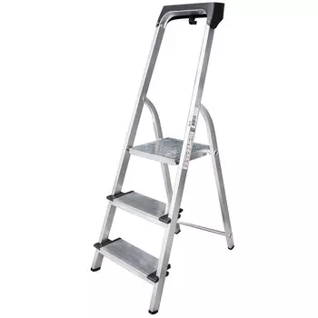 Стремянка алюминиевая 3 ступени 130 мм с лотком органайзером 0,59 м Новая высота