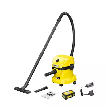 Строительный пылесос аккумуляторный Karcher WD 2-18 Battery Set V-12/18 12 л 18В Li-Ion 1 АКБ и ЗУ (1.628-501.0)