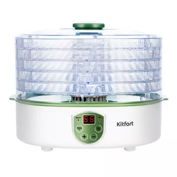 Сушилка для овощей и фруктов Kitfort КТ-1902 бело-зеленая