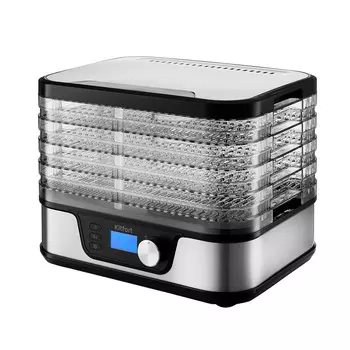 Сушилка для овощей и фруктов Kitfort КТ-1918 черно-серебристая